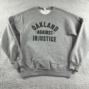 Destination Crewneck Sweater Mens Small Gray Justice Activism Protest Statement‎